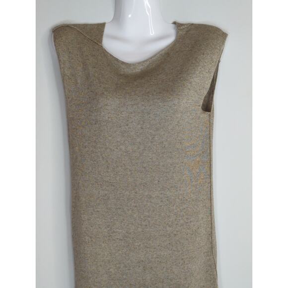 Zara Knit Tan Midi Sweater Maxi Dress Women's Small Minimalist‎ Modest Neutral - Picture 3 of 9
